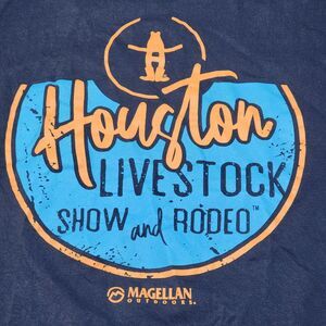 Magellan SS Dark Blue Unisex Tee "Houston Livestock Show & Rodeo" - Size L